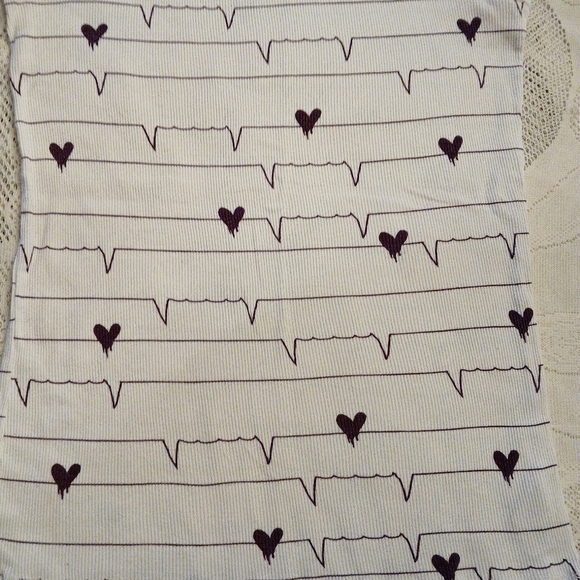 Womans White With Black Stripe Tank Top Size Large - Picture 2 of 5